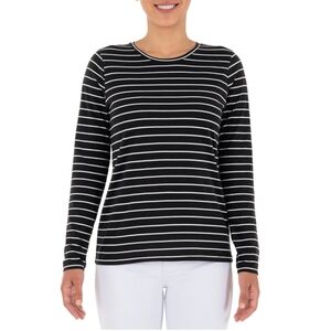 Time and Tru - black/white long sleeve Tee shirt XL